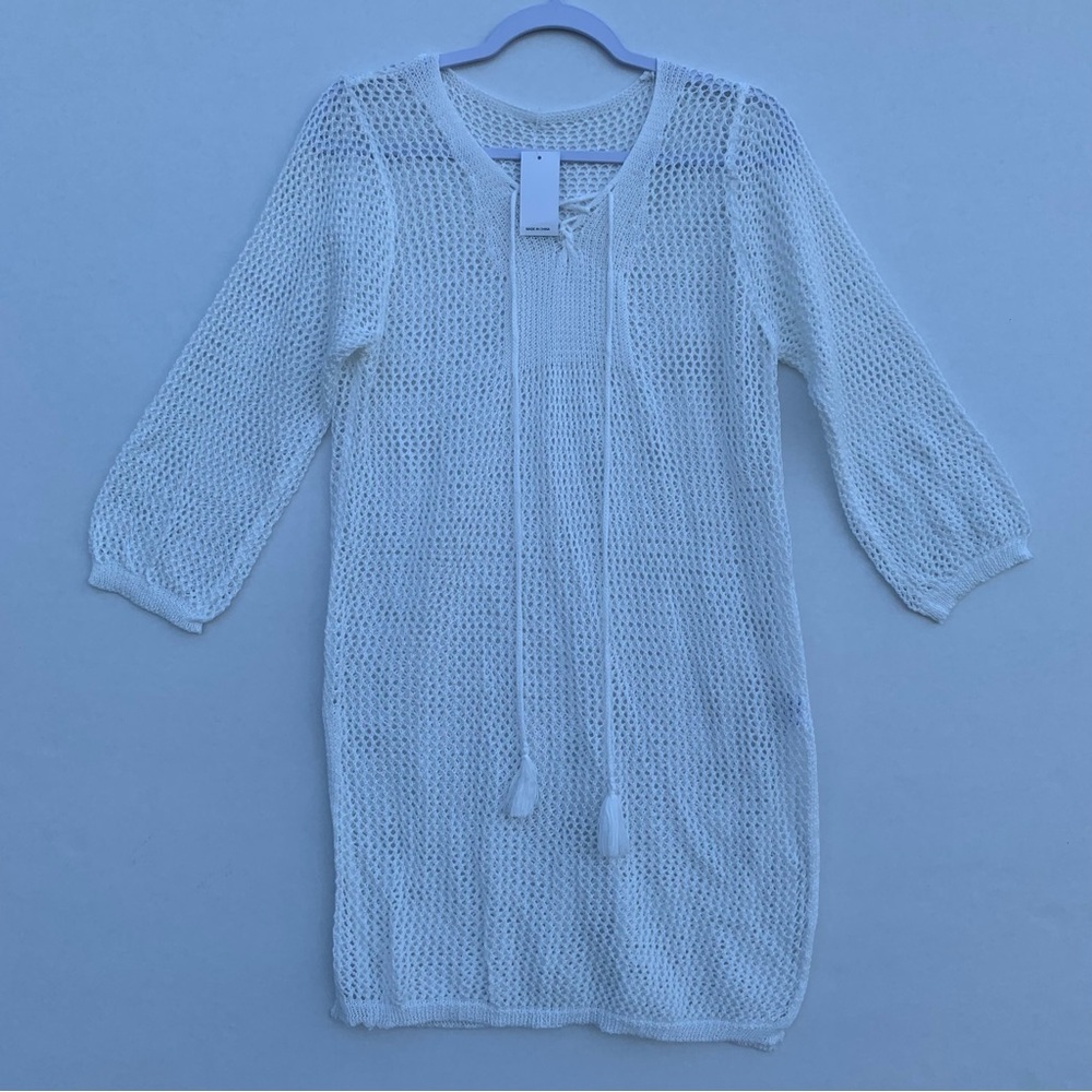 True Love Tie Front Cover On Dress Long Sleeve withe One Size